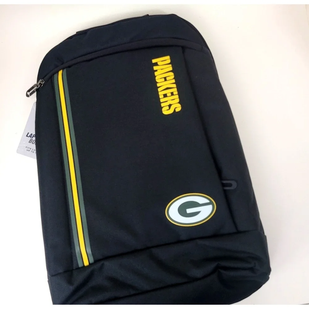 Green Bay Packers 14 Inch Black Laptop Bag by SOAR - New